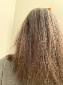 My brown-ish grey hair